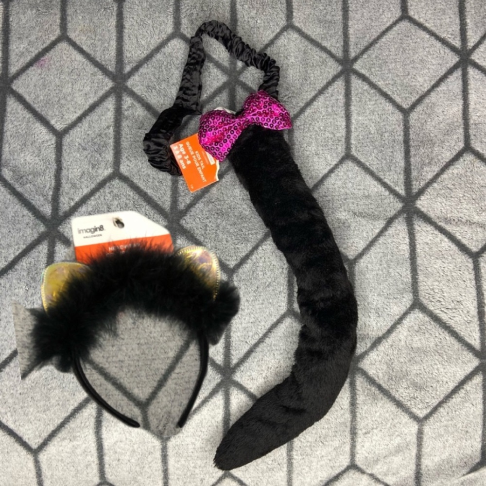 Cat Halloween Costume with Headband and Tail🐱 K